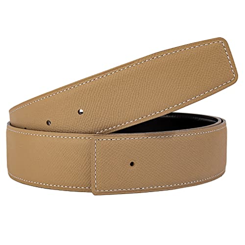titiroa Herren Ersatzgurtband Rindsleder Echtleder Gürtel Aprikose Breite 38MM Länge 120CM von titiroa