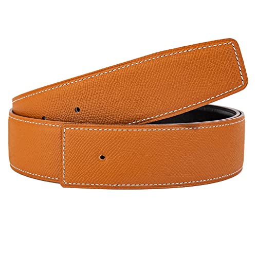 titiroa Herren Ersatzgurtband Rindsleder Echtleder Gürtel Gelb Breite 38MM Länge 125CM von titiroa