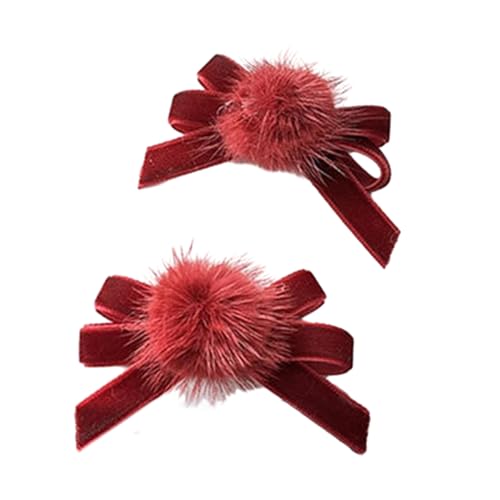 1 Paar süße Ballett-Haarspange mit Schleife, Entenschnabel, französische Seitenclip für Damen, Haarstyling-Dekoration, Haar-Accessoire für alle Altersgruppen von tixoacke