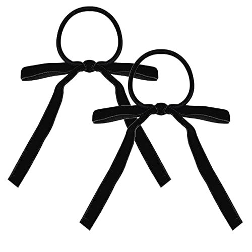 2 elastische Haargummis für Haargummis, Schleife, elastische Haarseile, tägliches Tragen, Haar-Accessoires für Kleinkinder, Mädchen, rutschfeste Haargummis, Haargummis für Damen, Haargummis für dünne von tixoacke