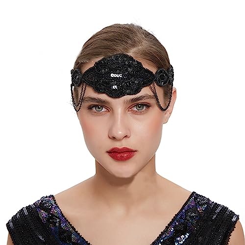 Auffälliger Pailletten Haarreifen Böhmen Stirnband Hochzeit Party Frauen Braut Haar Styling Fotoshootings Kopfbedeckung Böhmischer Kopfschmuck Cosplay Böhmischer Kopfschmuck Für Frauen von tixoacke