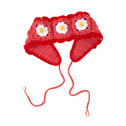 Einzigartiges Damen-Blumen-Haarband, gehäkelt, rechteckig, niedlich, elastisch, Haarbänder, Turban, Frühling, Sommer, Haarschmuck, Stricktuch von tixoacke