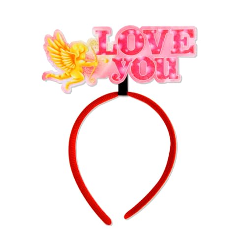 Modischer Valentinstag-Kopfschmuck, stilvolles Haarband, Schmuck für Partys, Bühnenauftritte, Kopfbedeckung, Ornament, verstellbare Größe von tixoacke