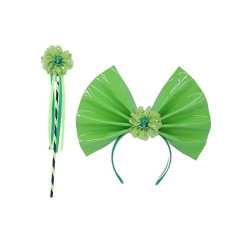 Patrick's Day Haarreif für Erwachsene, glänzend, grün, irische Schleife, Party, Festival, Haarreif für Teenager, Kopfschmuck, Patrick's Day Haarband von tixoacke