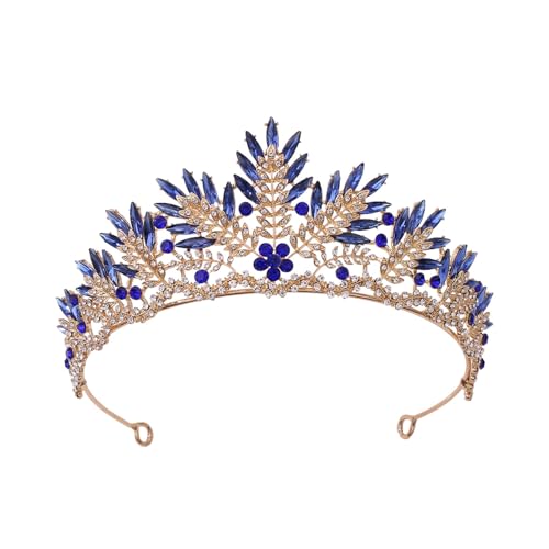 Prinzessinnenkönigin-Krone, Kopfbedeckung, Kristall-Tiaras für Frauen, Brautschmuck, Hochzeitskronen, Haarschmuck, Haarschmuck für Mädchen von tixoacke