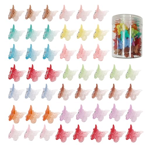 Set mit 50 kleinen Schmetterlings-Haarspangen für Kleinkinder, Haarnadeln, schönes Haar-Accessoire, Ornament für 90er-Jahre-Mädchen, Kinder Haarspangen von tixoacke