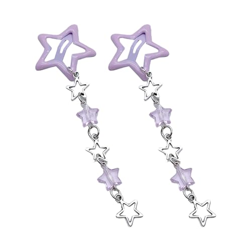 Vielseitiger Haarschmuck mit Perlen und rosa Stern für verschiedene Frisuren, Haarschmuck für Mädchen 8–12, 2 Stück von tixoacke