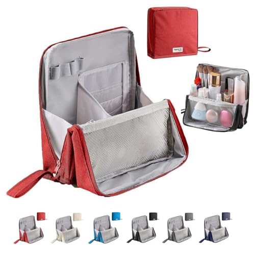 Doresty Makeup Bag, Doresty Make-up-Tasche, Stehende Make-up-Tasche, Wasserdichter Make-up-Organizer mit Fächern, Mehrzweck-große Kapazität Oxford Tuch Kosmetische Toilettenartikeltaschen Doresty Makeup Bag, Doresty Make-up-Tasche, Stehende Make-up-Tasche, Wasserdichter Make-up-Organizer mit Fächern, Mehrzweck-große Kapazität Oxford Tuch Kosmetische Toilettenartikeltaschen von tkerinse