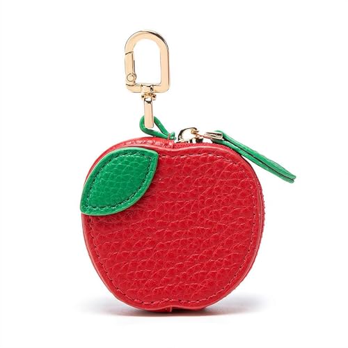 Süßer Obst-Ledertaschen-Charm, Erdbeer-Ledertaschen-Charm, Y2k-Schlüsselanhänger, Münzbörse mit Reißverschluss, Mini-Leder-Münzbeutel, Obstbeutel, Charms, Erdbeer-Geldbörse, Geschenke für Frauen und von tkerinse