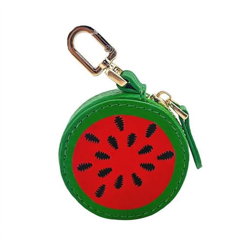 Süßer Obst-Ledertaschen-Charm, Erdbeer-Ledertaschen-Charm, Y2k-Schlüsselanhänger, Münzbörse mit Reißverschluss, Mini-Leder-Münzbeutel, Obstbeutel, Charms, Erdbeer-Geldbörse, Geschenke für Frauen und von tkerinse