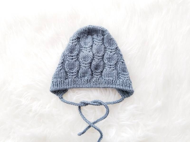 Alpaka Baby Mütze. Graue Hand Gestrickte Mütze Gestrickt von tlcrochetknitting