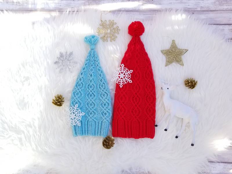 Wichtelmütze. Hand Gestrickte Baby Mütze. Zopf Babymütze. Mütze Mit Quaste. Bommelmütze. Wolle von tlcrochetknitting