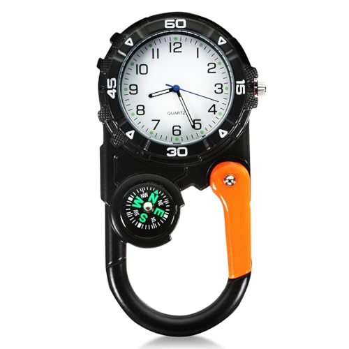 tlidfgeo Karabineruhren Multifunktionale Taschenuhr mit Karabiner Klettern Schwesternuhr von tlidfgeo