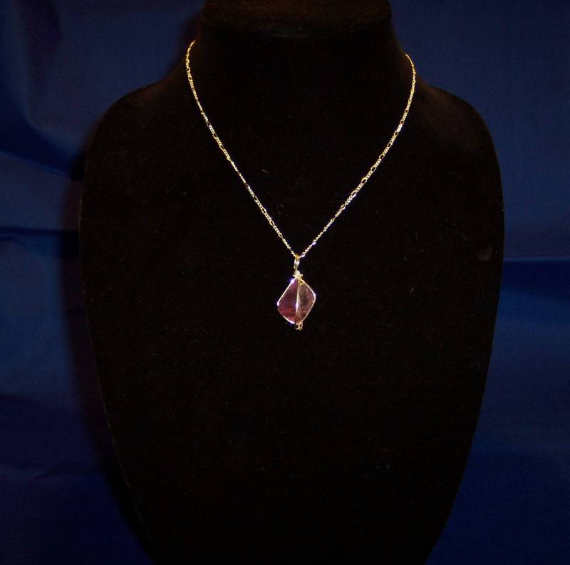 Lila Fluorit in Sterling Silber von tnmjewelrydesigns