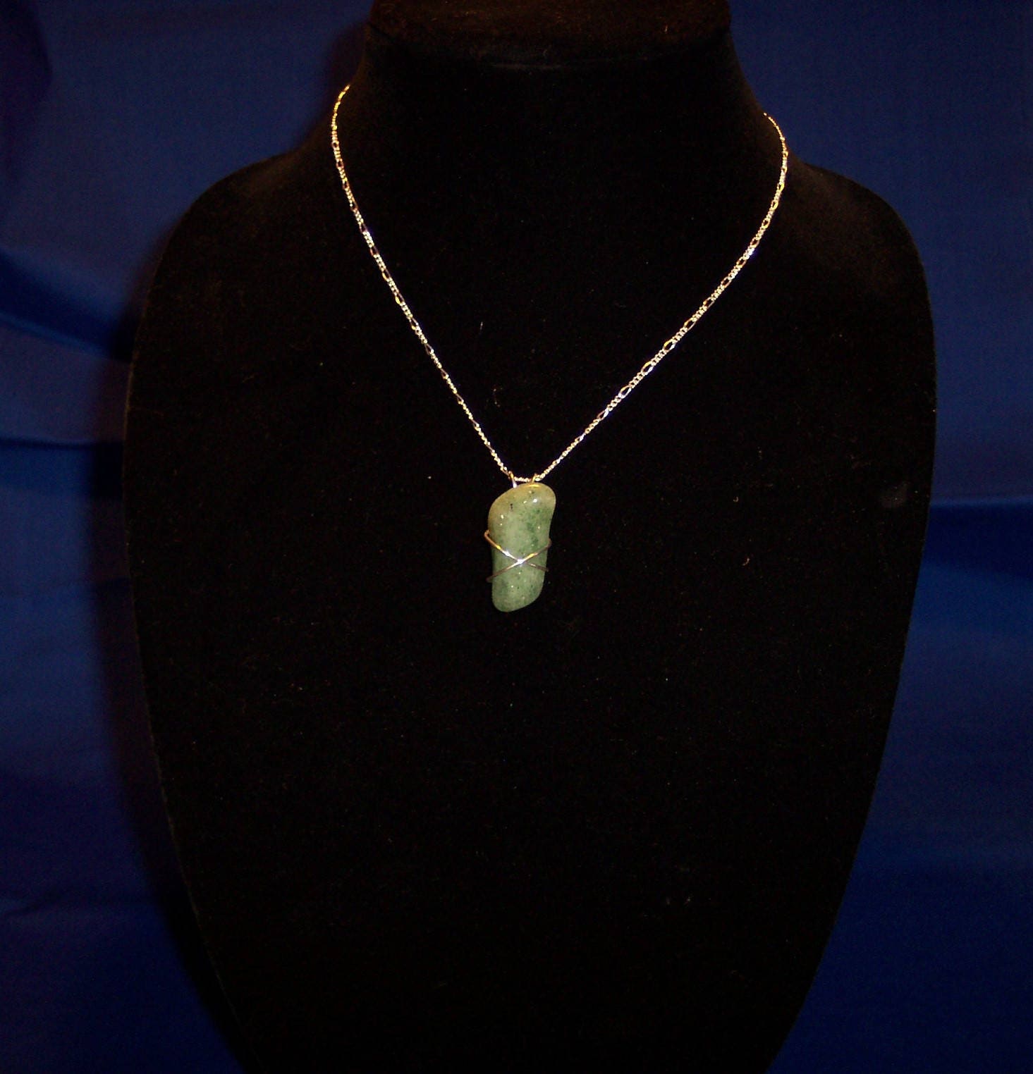 Trommelsteine Aventurin in Sterling Silberanhänger von tnmjewelrydesigns