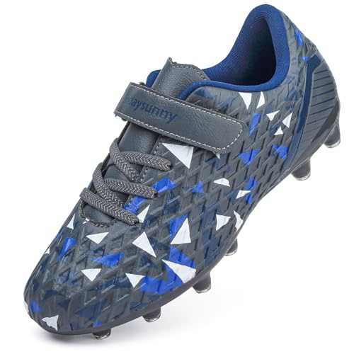todaysunny Kinder Fußballschuhe Jungen AG/FG Fußballschuhe Mädchen Unisex, grau, 28 EU von todaysunny