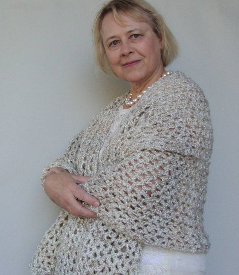 Gehäkelte Stola Aus Acryl-Mischung, Handgefertigte von toivima