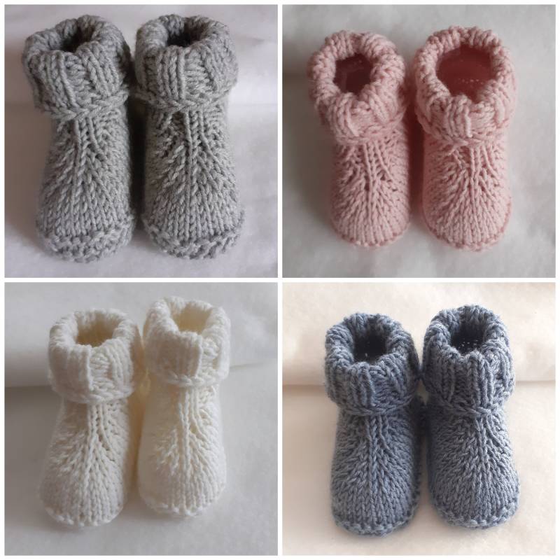 Handgestrickte Babyschuhe Ca. 9, 5 cm Lang 0-3 Monate Babysöckchen Baby Merinowolle Handgestrickte Babyschuhe Ca. 9, 5 cm Lang 0-3 Monate Babysöckchen Baby Merinowolle von tollewolle03