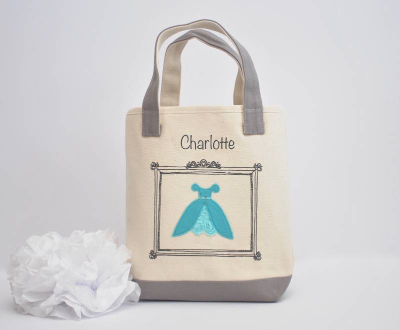 Kleine Türkis Prinzessin Tasche | Mädchen Buch Kinder Tragetasche Bibliotheksbuchtasche Ostergeschenk Große Schwester Kit Vorschule von toluni