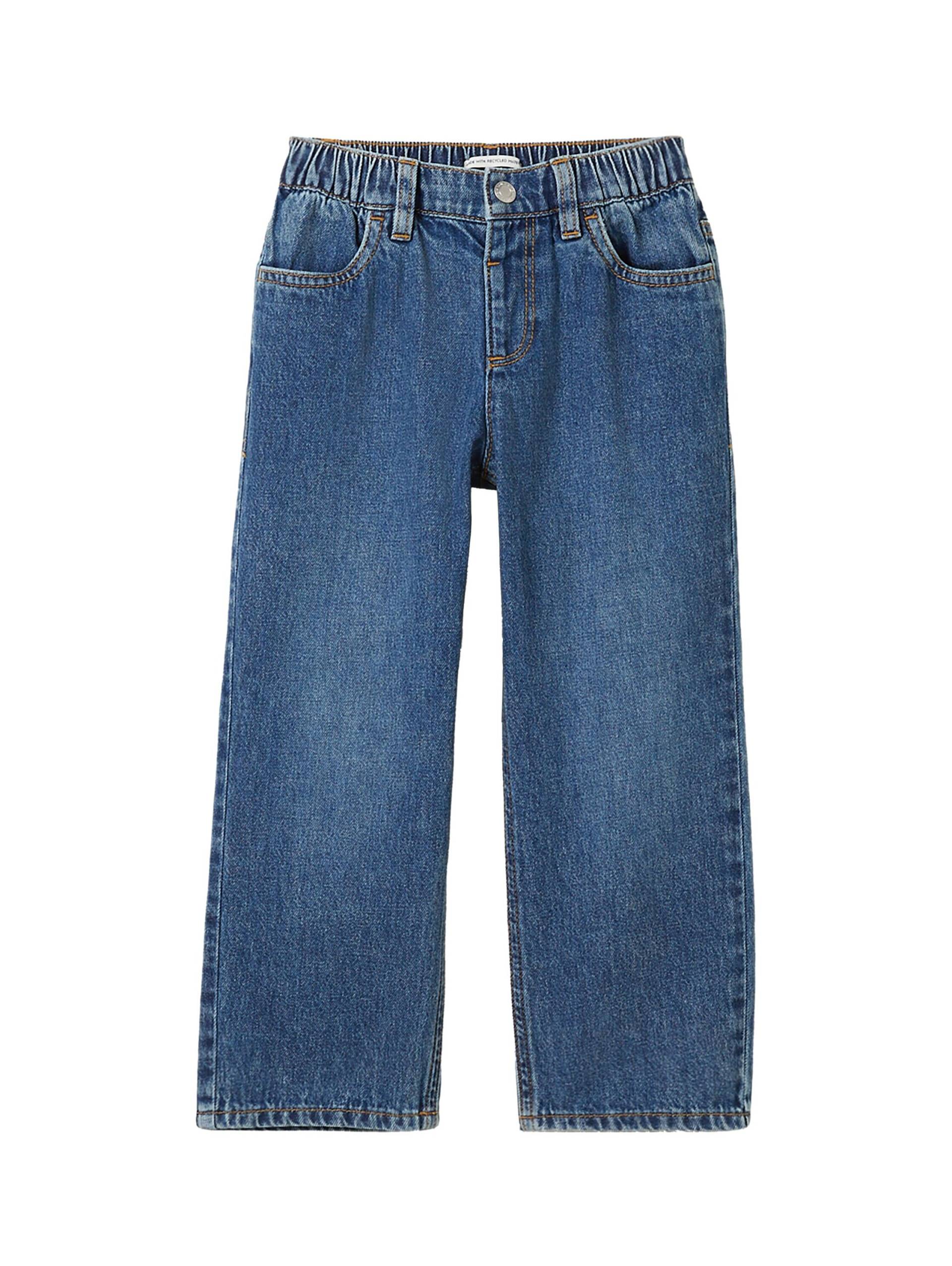 tom tailor kids - Baggy Jeans mit recycelter Baumwolle used mid stone blue denim - Gr. - 110 von tom tailor kids