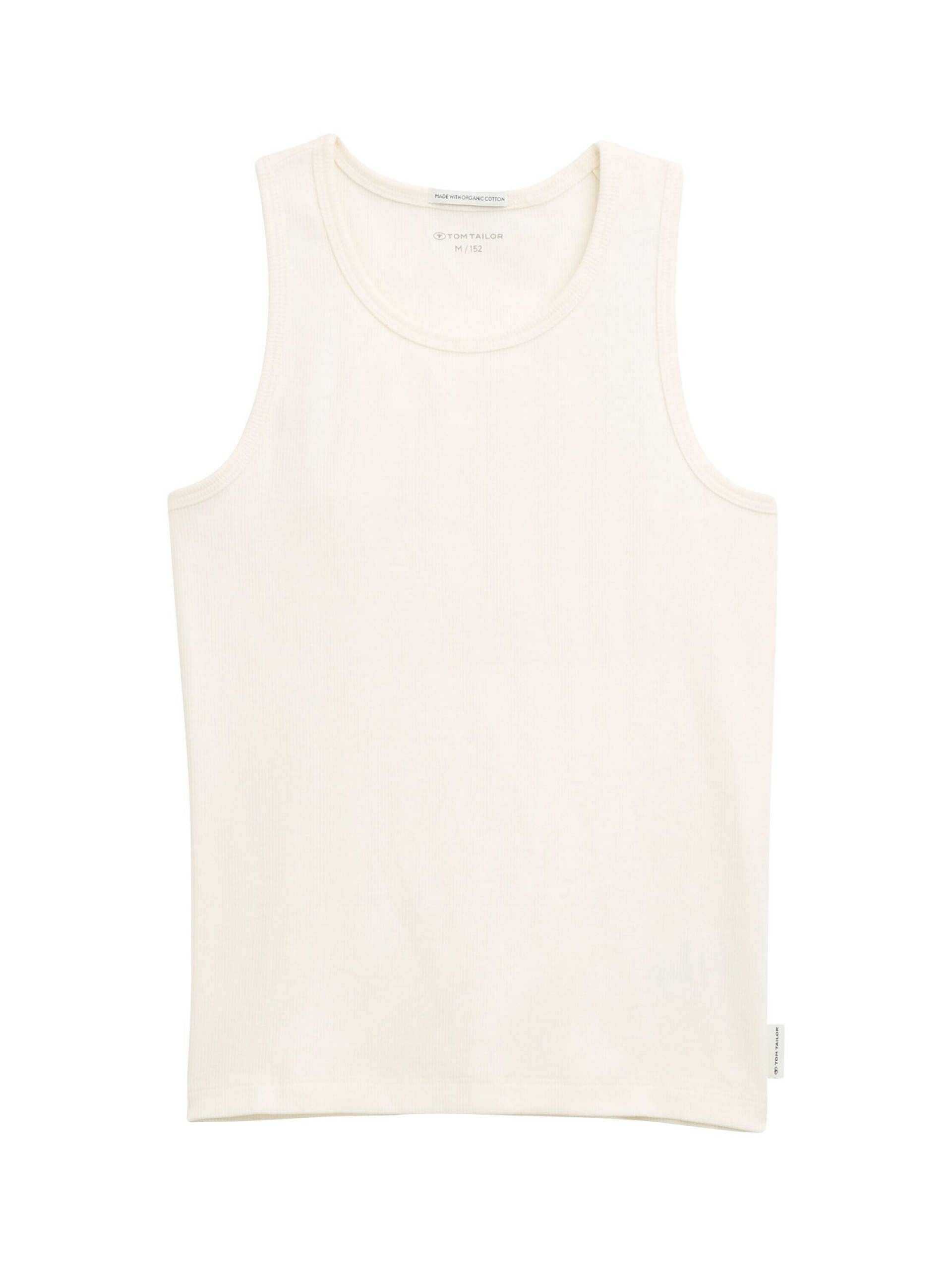 tom tailor kids - Basic Ripp Top wool white - Gr. - 152 von tom tailor kids