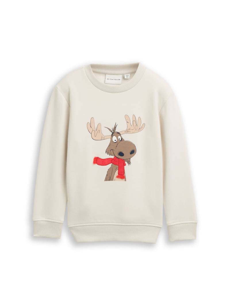 tom tailor kids - Basic Sweatshirt mit Print greyish white von tom tailor kids