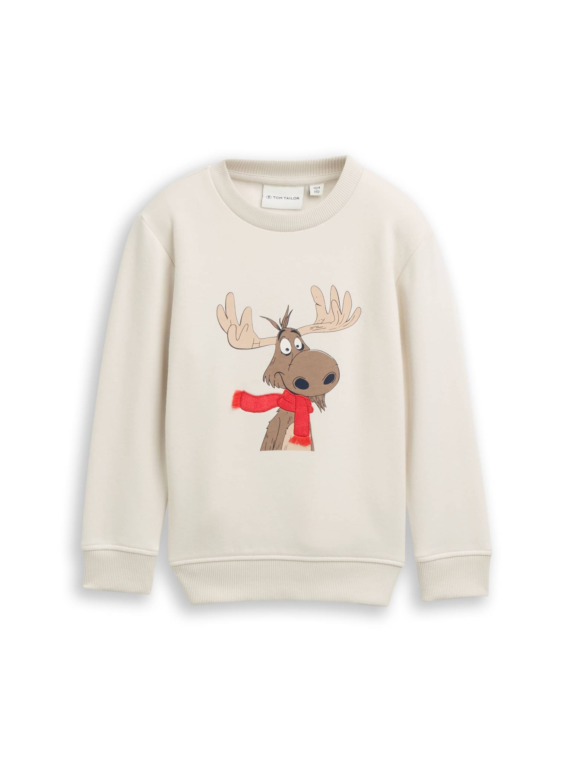 tom tailor kids - Basic Sweatshirt mit Print greyish white von tom tailor kids