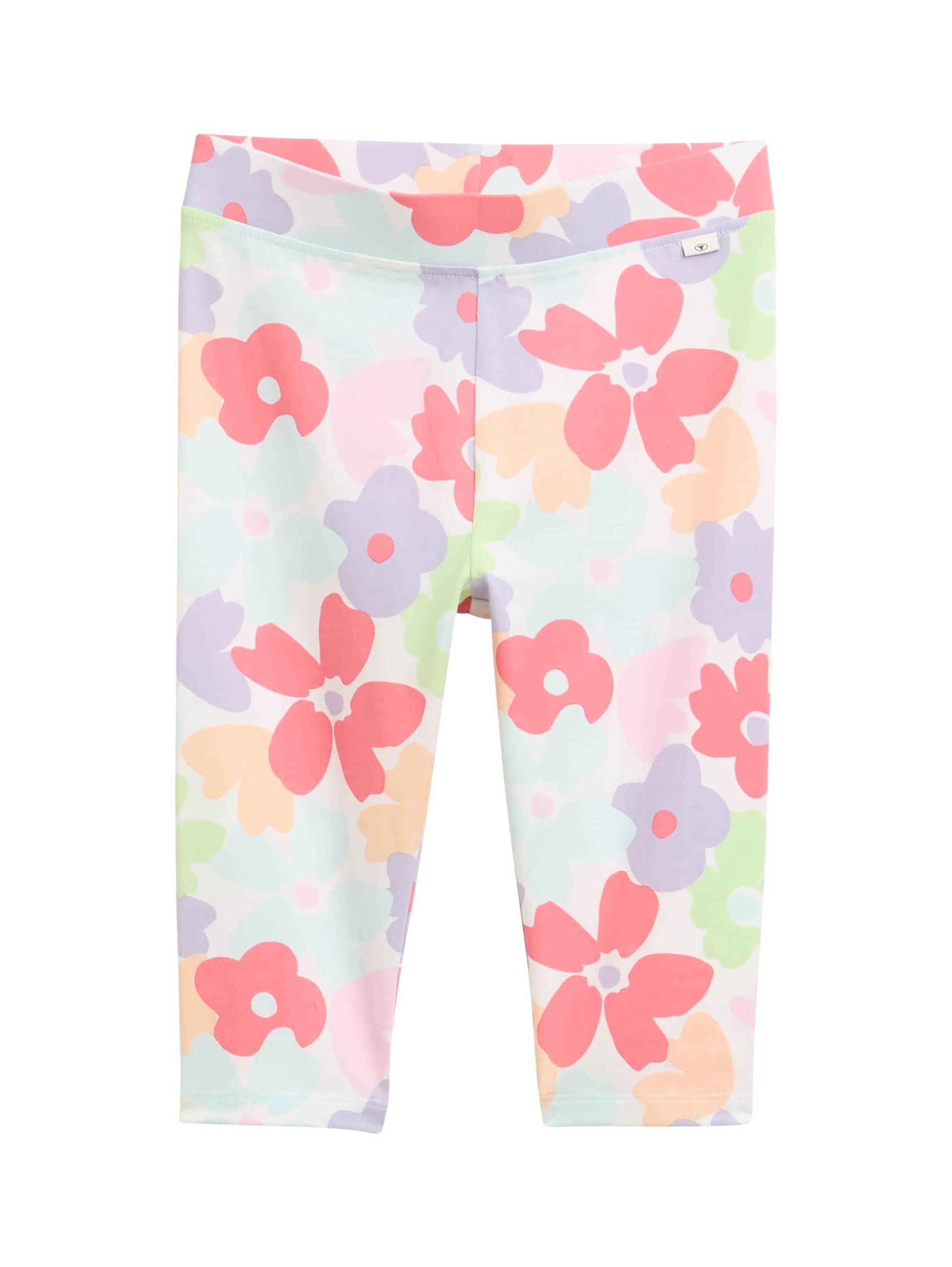 tom tailor kids - Capri Leggings mit Blumenmuster big multicolor flower print von tom tailor kids