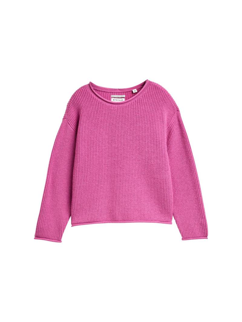 tom tailor kids - Cropped Strickpullover flashy mauve von tom tailor kids