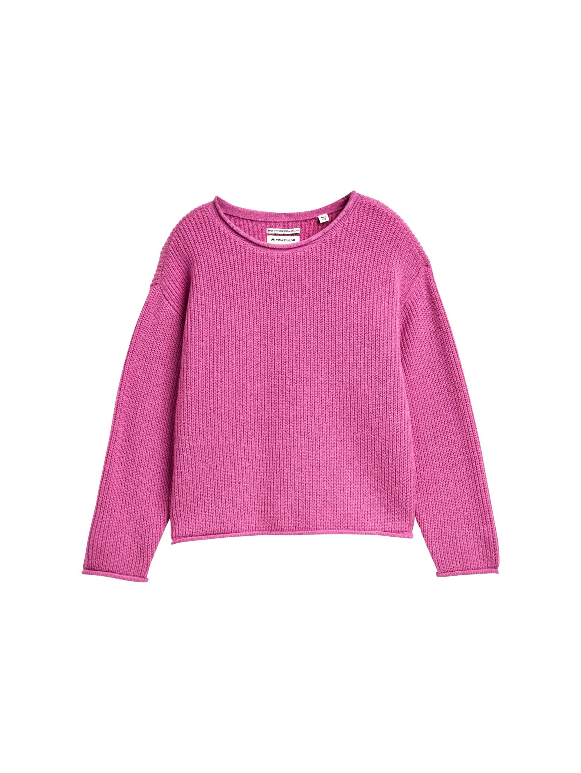 tom tailor kids - Cropped Strickpullover flashy mauve von tom tailor kids
