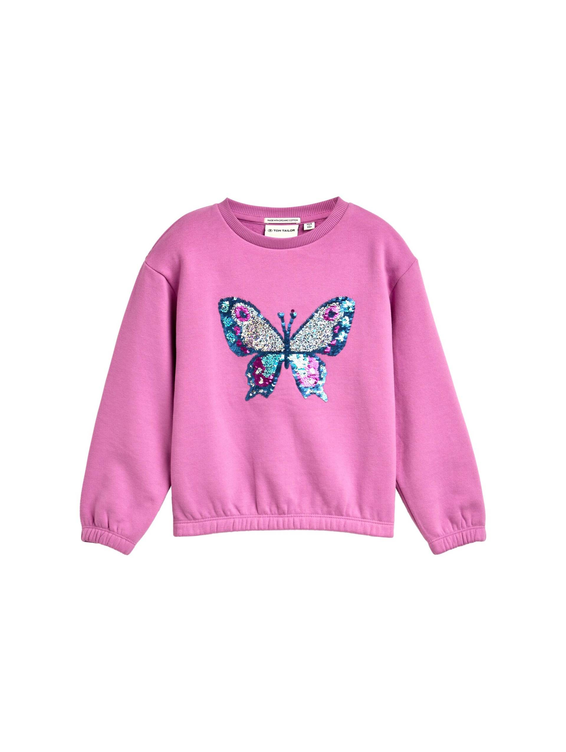 tom tailor kids - Cropped Sweatshirt mit Wendepailletten flashy mauve von tom tailor kids