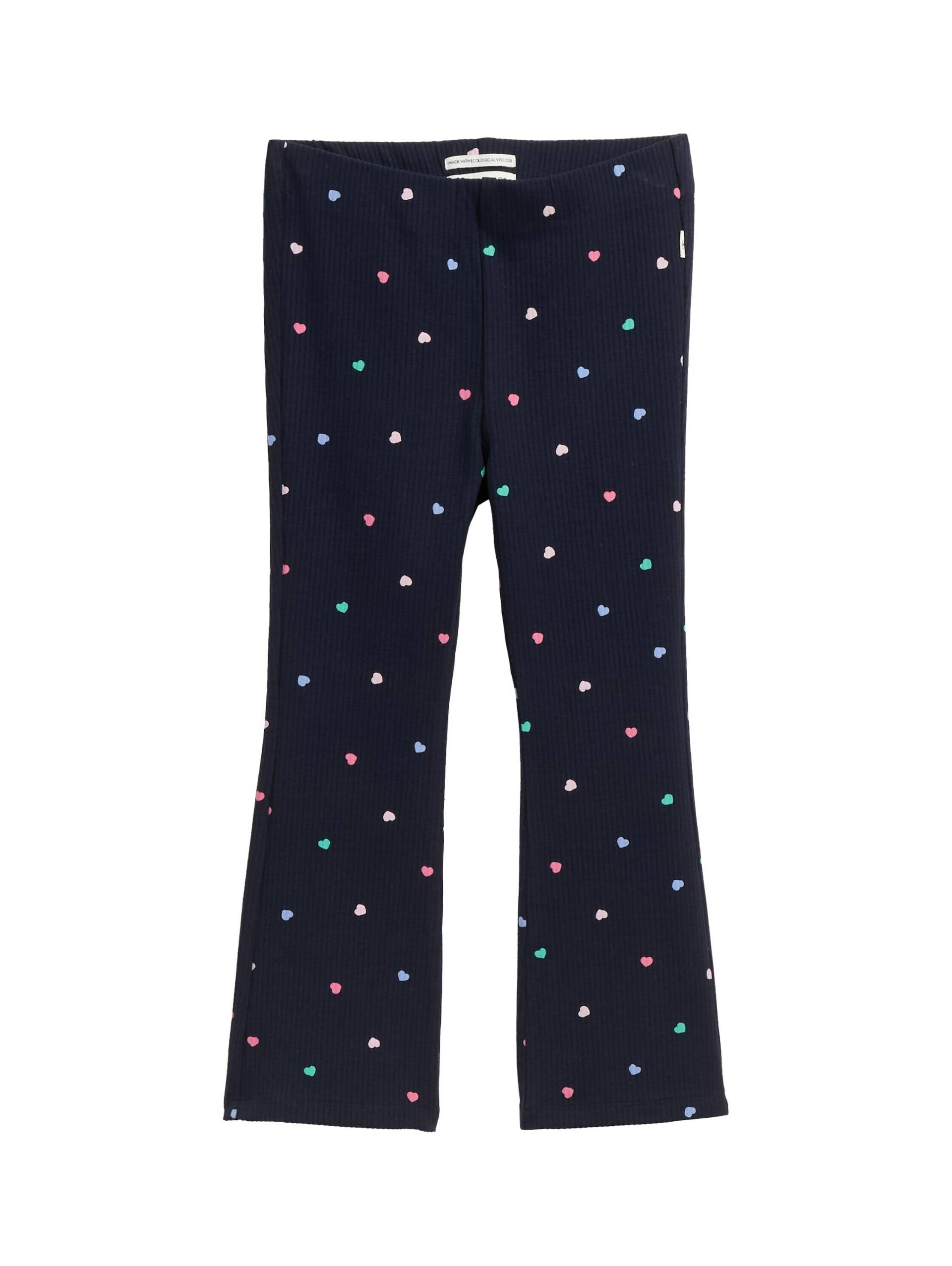 tom tailor kids - Flared Leggings mit Muster navy multicolor heart print von tom tailor kids