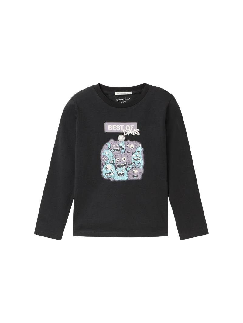 tom tailor kids - Glow in the Dark Langarmshirt heavy black von tom tailor kids