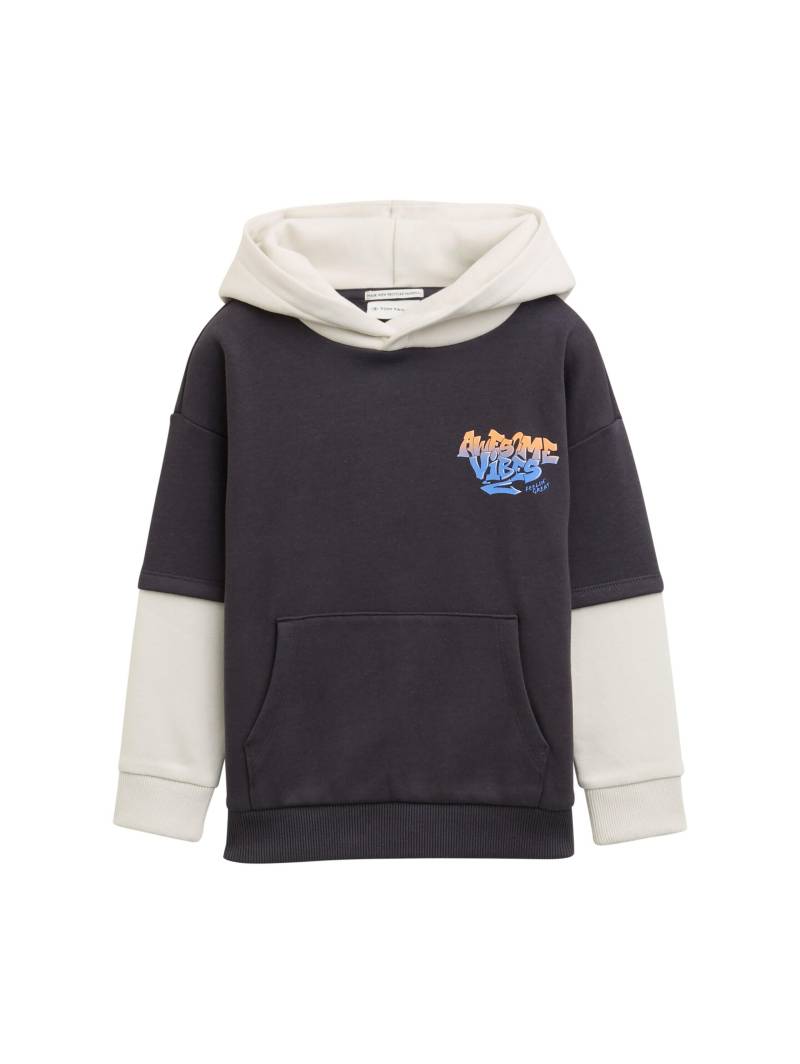 tom tailor kids - Hoodie Sweatshirt im 2-in-1-Look coal grey von tom tailor kids