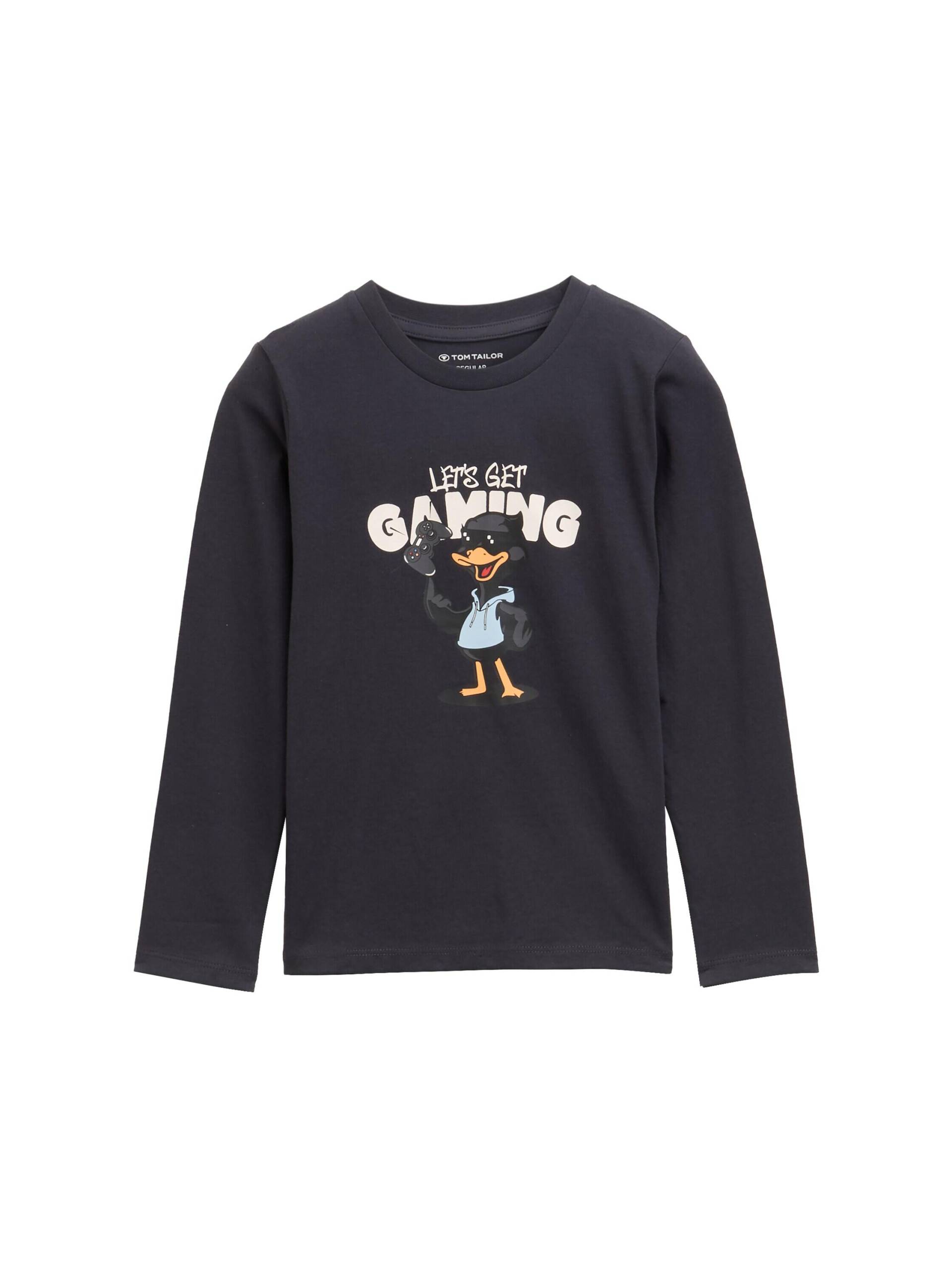 tom tailor kids - Langarmshirt mit Print coal grey von tom tailor kids