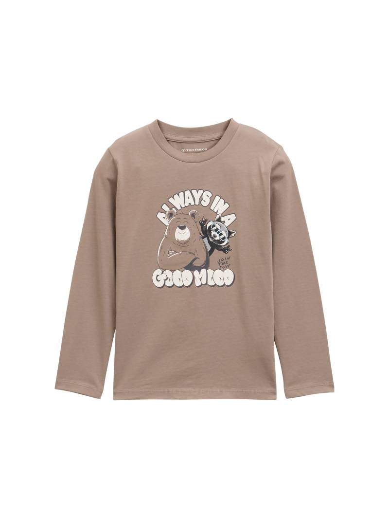tom tailor kids - Langarmshirt mit Print mellow brown von tom tailor kids