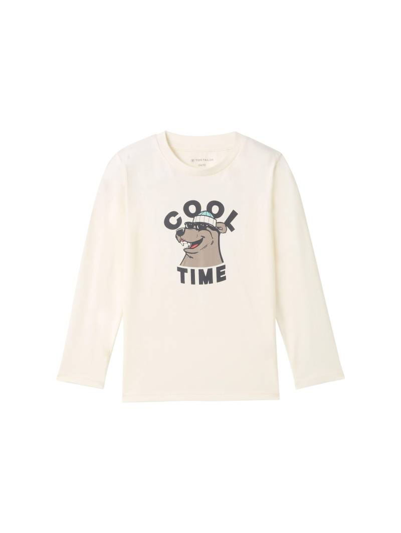 tom tailor kids - Langarmshirt mit Print wool white von tom tailor kids