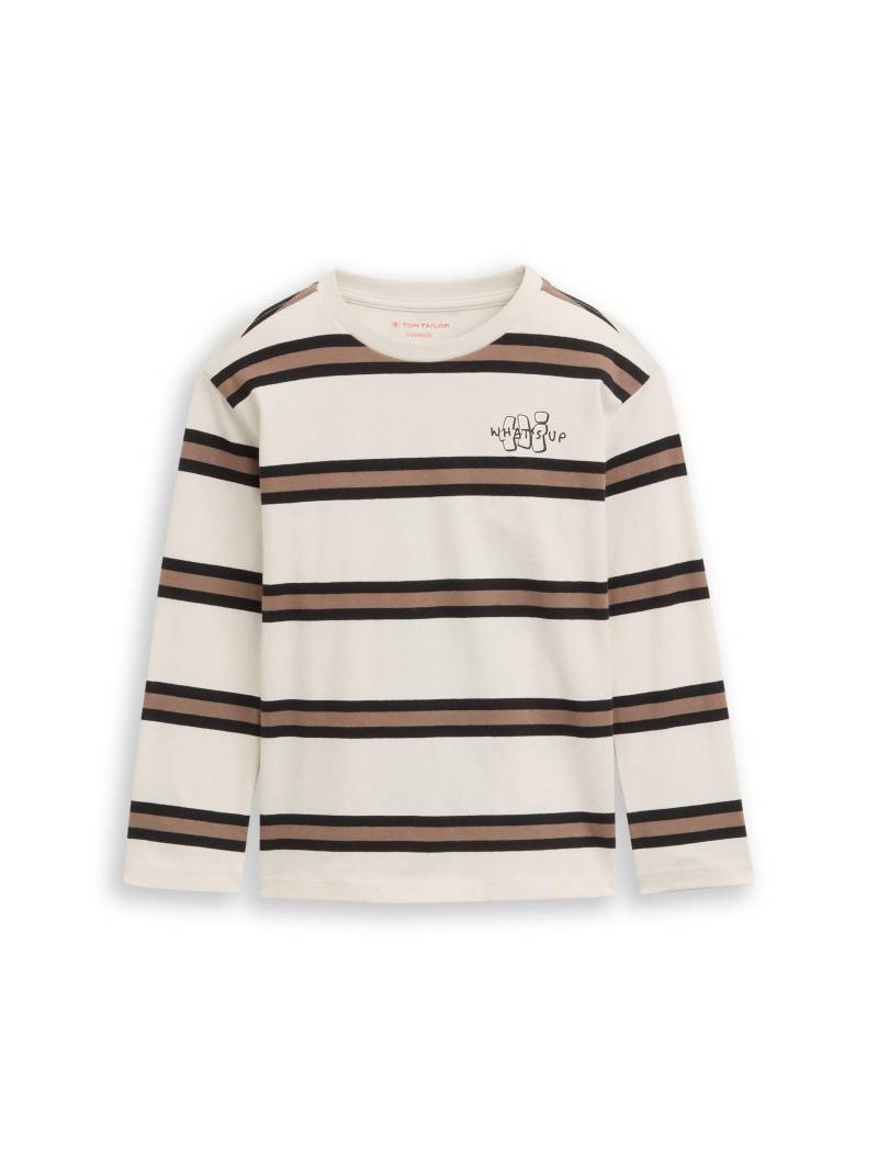 tom tailor kids - Langarmshirt mit Streifenmuster beige brown stripe von tom tailor kids