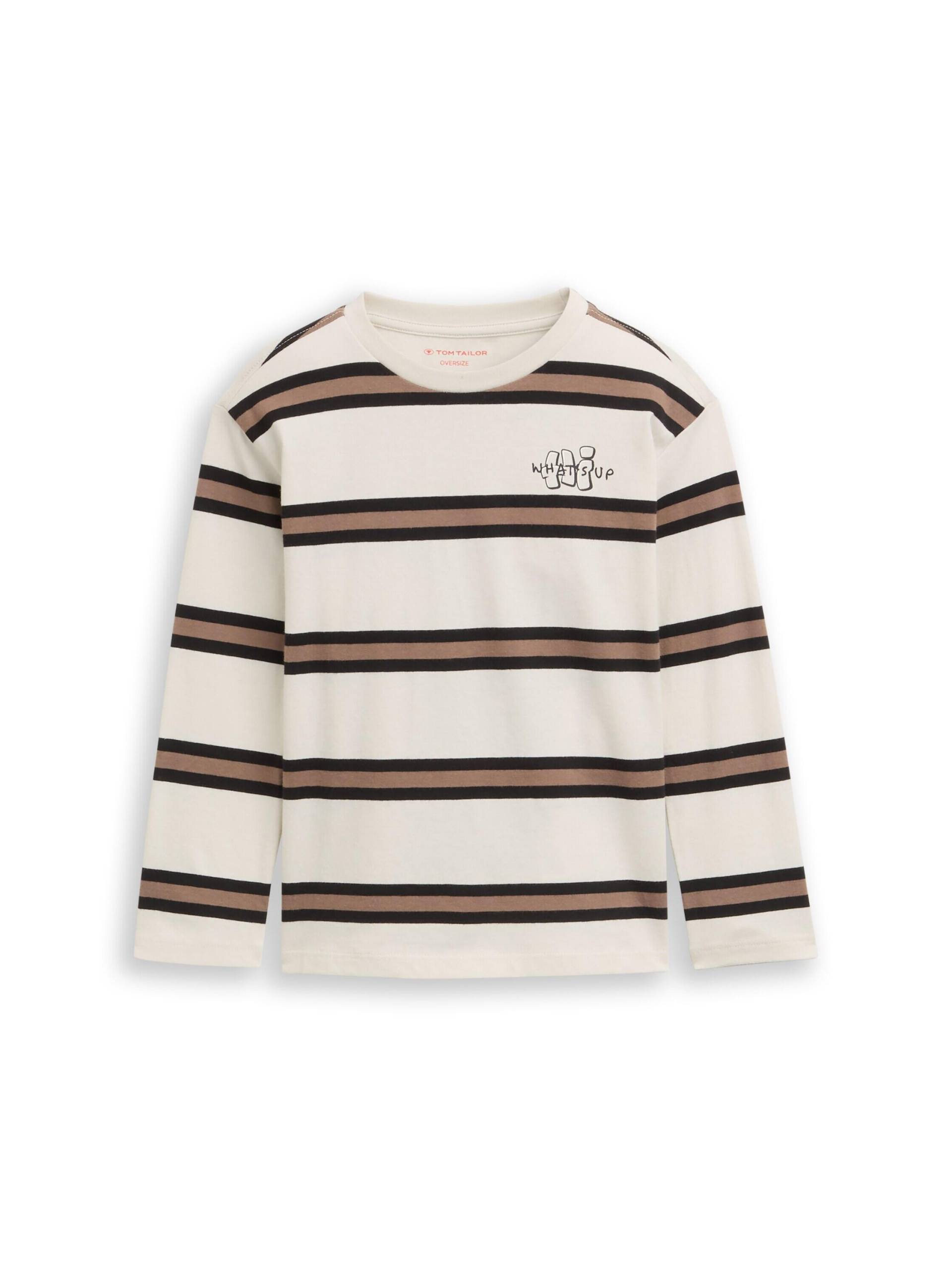 tom tailor kids - Langarmshirt mit Streifenmuster beige brown stripe von tom tailor kids