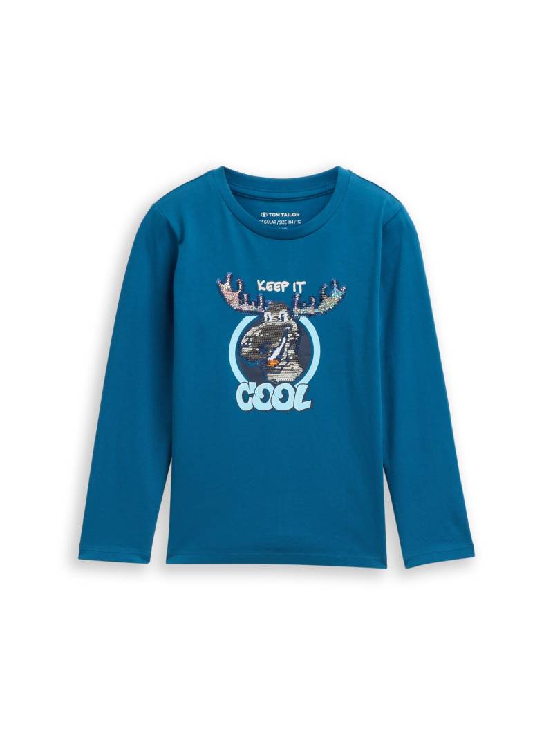 tom tailor kids - Langarmshirt mit Wendepailletten dark tile green von tom tailor kids