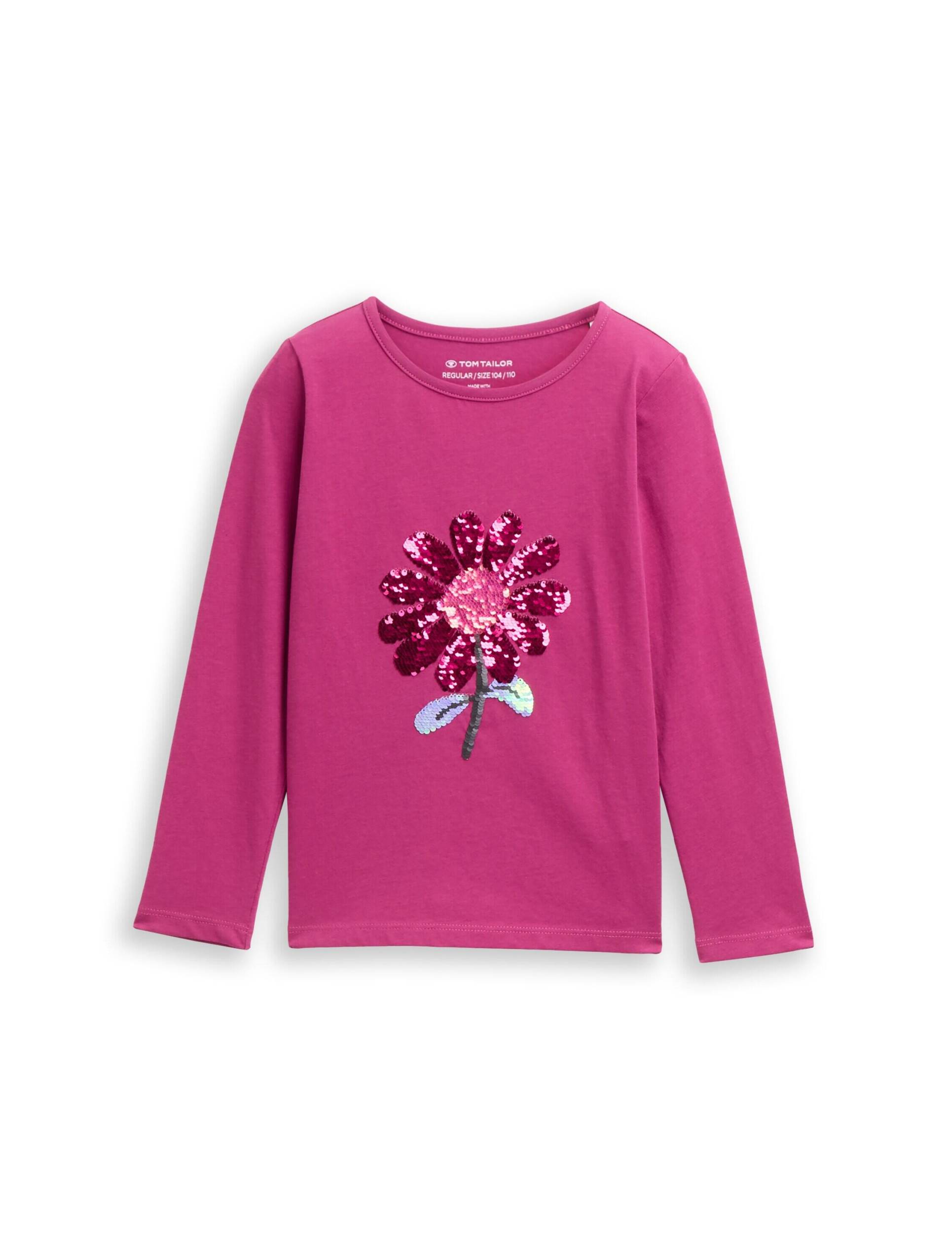 tom tailor kids - Langarmshirt mit Wendepailletten smooth magenta von tom tailor kids
