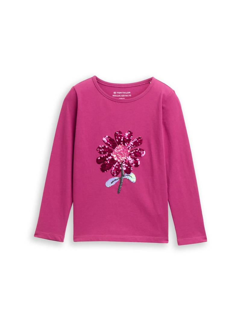 tom tailor kids - Langarmshirt mit Wendepailletten smooth magenta von tom tailor kids