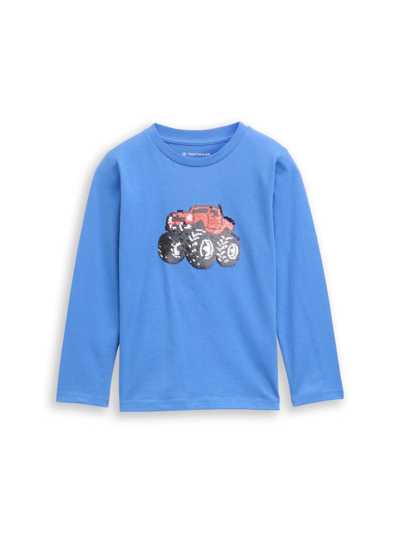 tom tailor kids - Langarmshirt mit Wendepailletten soft mid blue von tom tailor kids