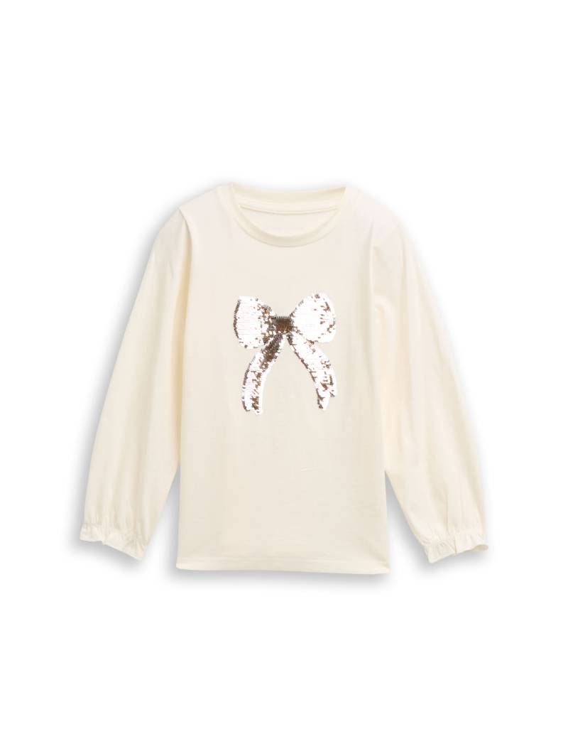 tom tailor kids - Langarmshirt mit Wendepailletten wool white von tom tailor kids