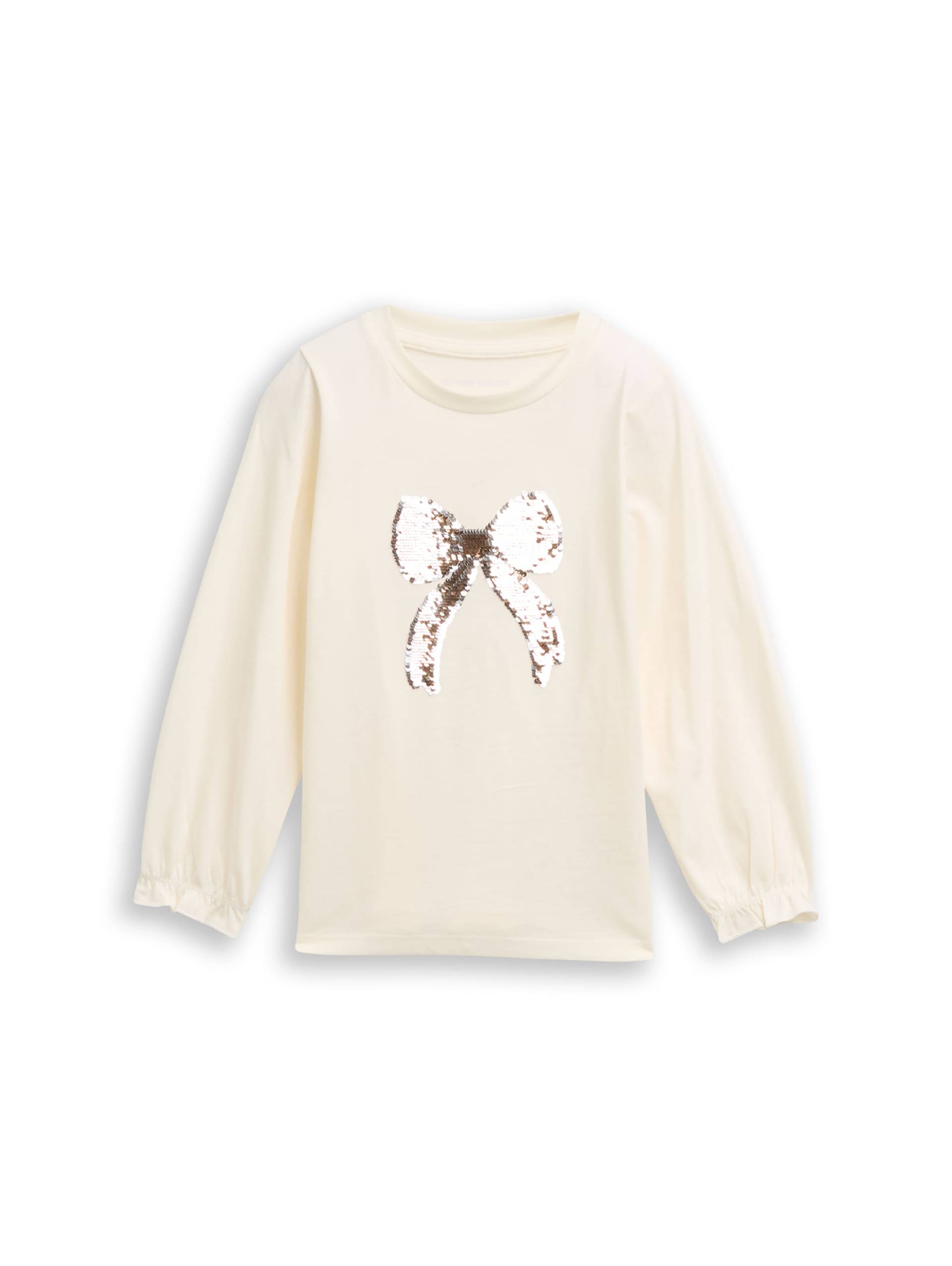 tom tailor kids - Langarmshirt mit Wendepailletten wool white von tom tailor kids