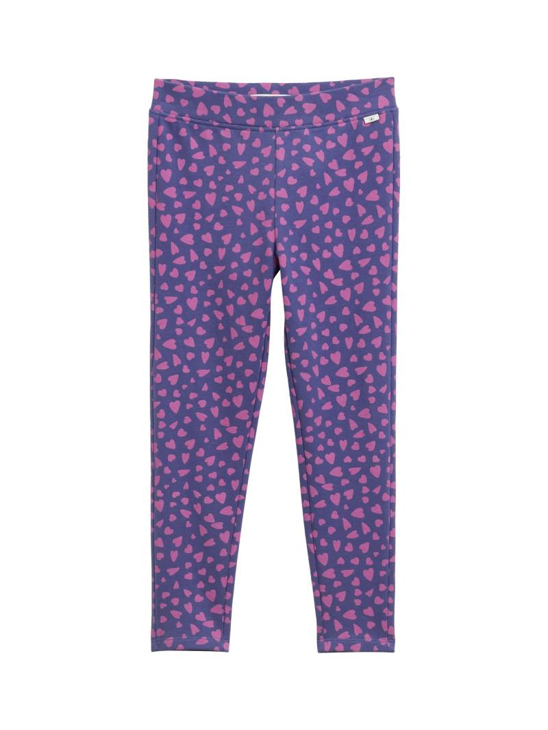 tom tailor kids - Leggings mit Allover-Print dark blue pink heart von tom tailor kids