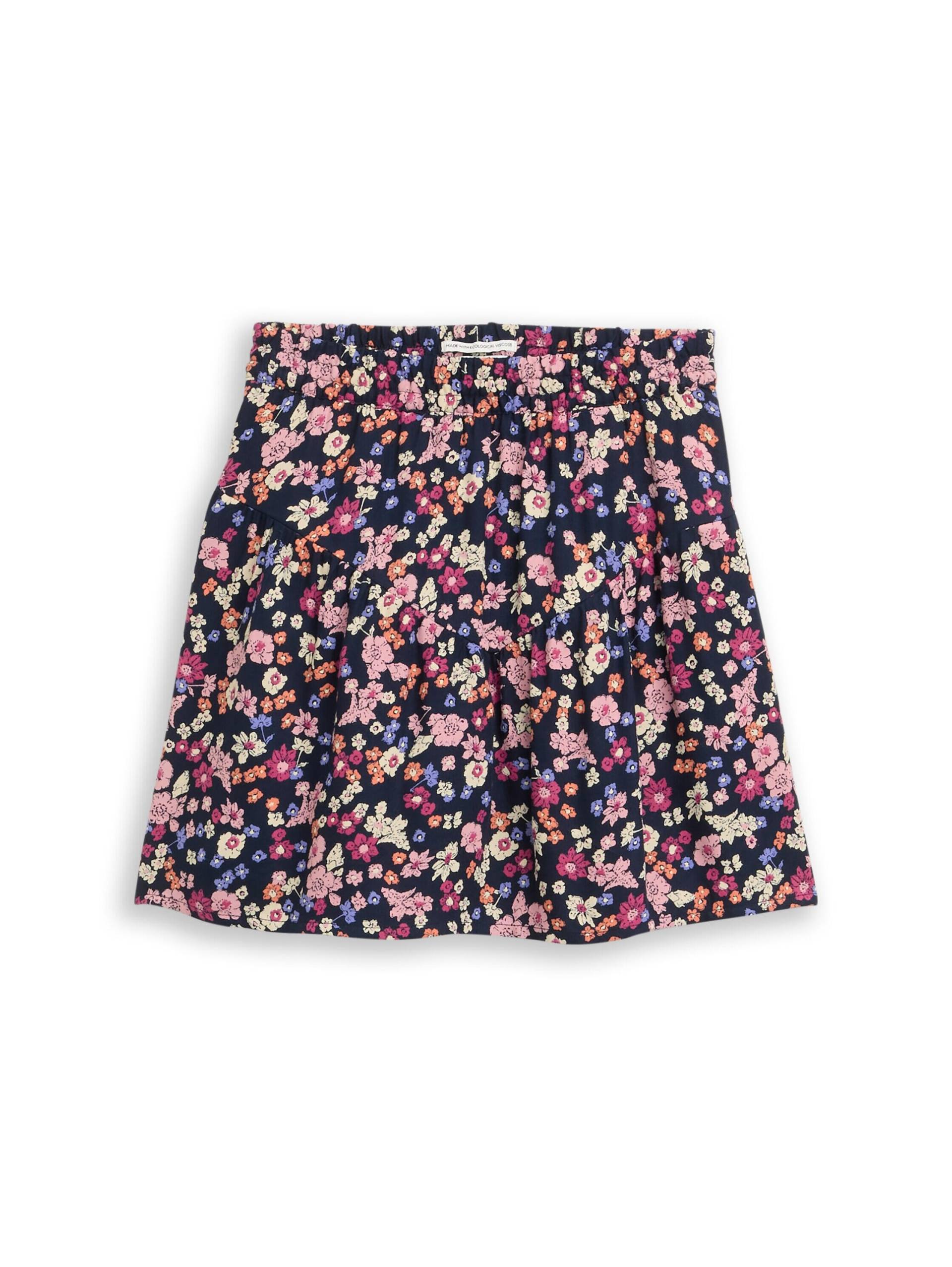 tom tailor kids - Mini-Rock mit Blumenmuster blue multicolor flower print von tom tailor kids