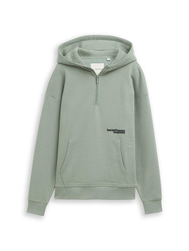 tom tailor kids - Oversize Hoodie Sweatshirt mit Reißverschluss dusty leave green - Gr. - 164 von tom tailor kids