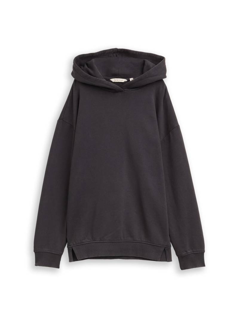 tom tailor kids - Oversize Hoodie Sweatshirt mit Rückenprint coal grey - Gr. - 152 von tom tailor kids