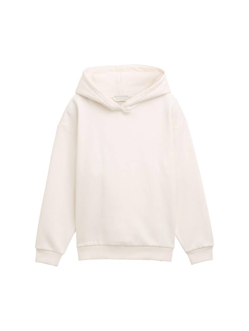tom tailor kids - Oversize Hoodie Sweatshirt mit Rückenprint gardenia white - Gr. - 152 von tom tailor kids